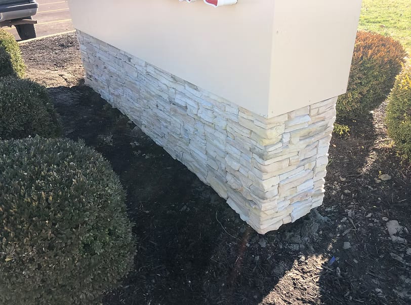 After: Monument Sign Stone Refinish